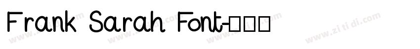 Frank Sarah Font字体转换